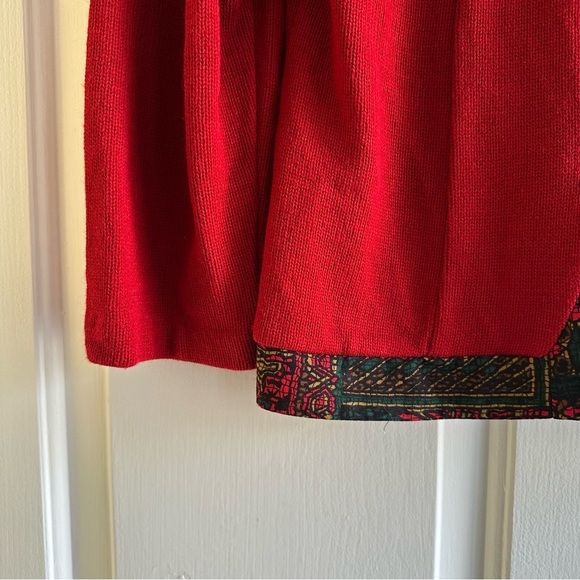 Matthew & David Vintage 90s Red Knit Gold Toned Button Cardigan Sweater Size 10 - Picture 3 of 9